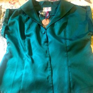 Elegant Teal Blouse